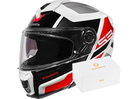 SCHUBERTH S3 DAYTONA RED + INTERKOM SC2