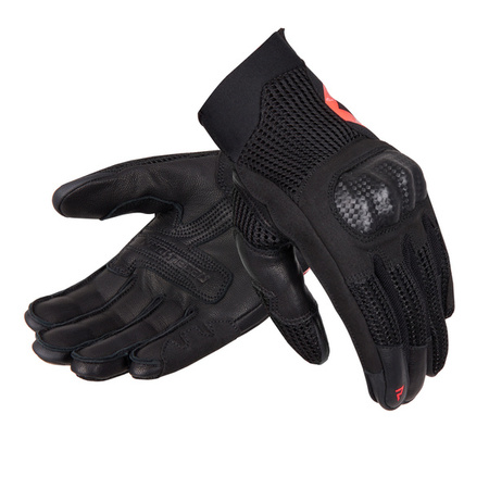 Rękawice Skórzane Rebelhorn Gap III Black/Fluo Red