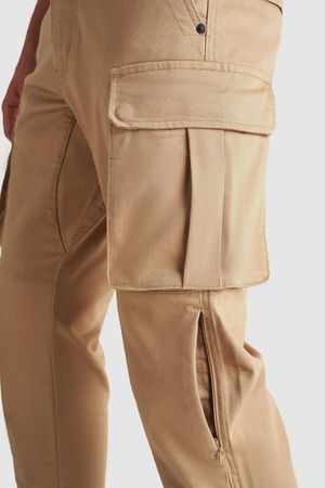 Spodnie męskie jeans PANDO MOTO DESERT CARGO BEIGE 