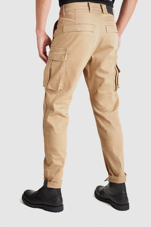 Spodnie męskie jeans PANDO MOTO DESERT CARGO BEIGE 