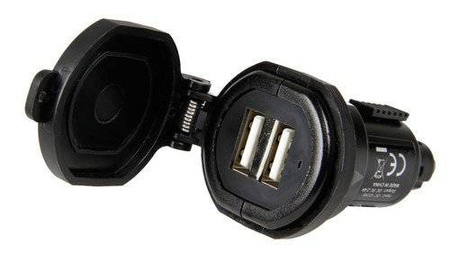 LAMPA 38882 Din-Tech 2 porty USB: Ładowarka Din - szybkie ładowanie - 2700 mA - 12/32