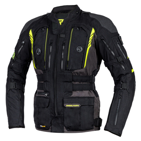 Kurtka Tekstylna Rebelhorn Patrol Black/Flo Yellow