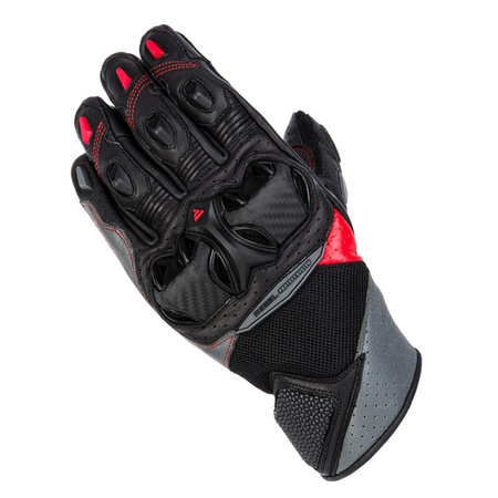 Rękawice Skórzane Rebelhorn Flux II Black/Grey/Flo Red